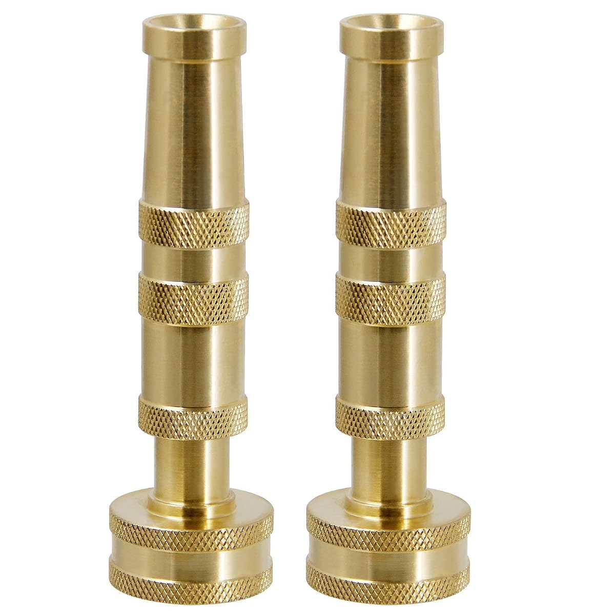 Biswing Brass Hose Nozzles, Heavy-Duty Brass Adjustable Twist Hose Nozzle, 2 Pack (4"), VI3432 - detail image 5