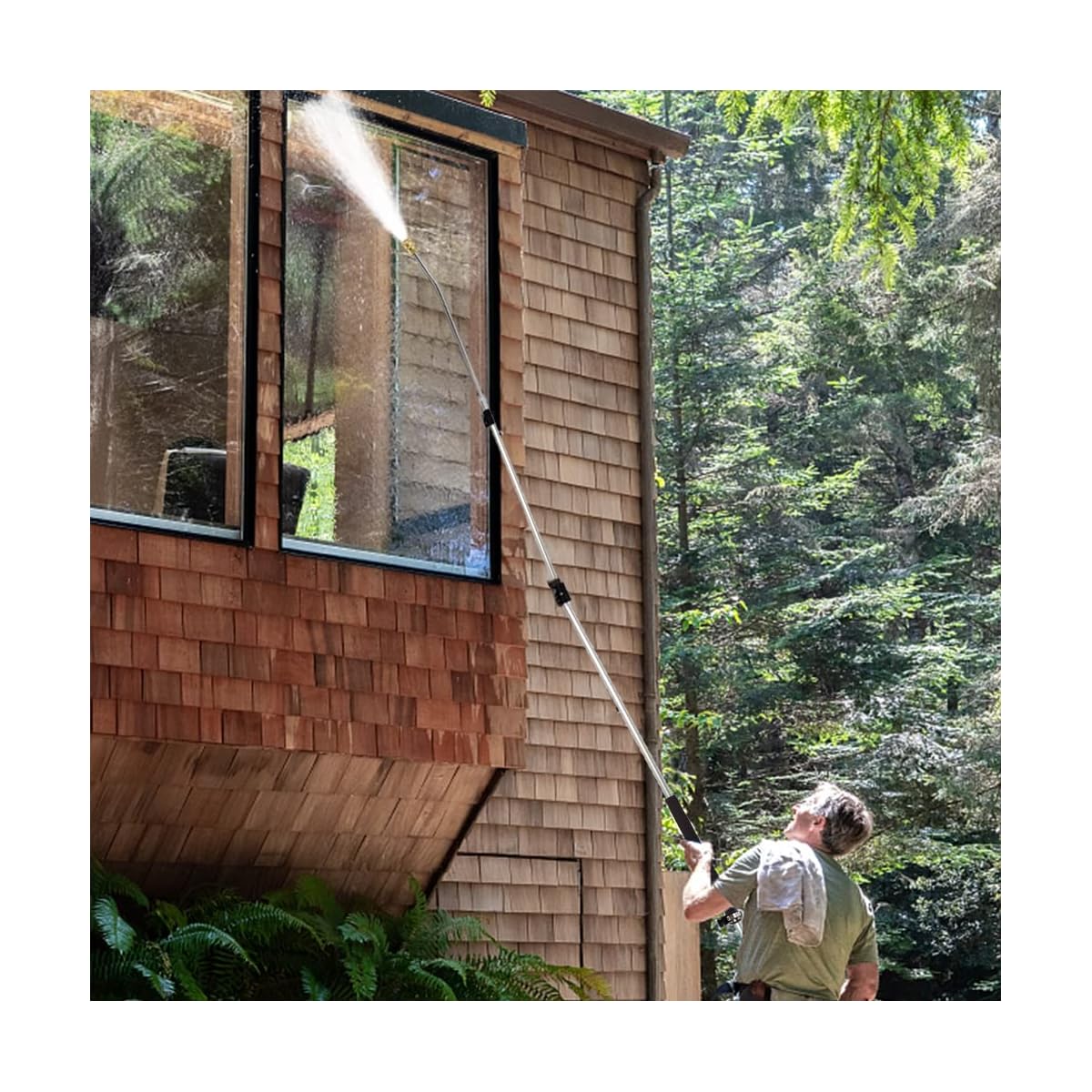 Biswing 18 FT Aluminum Commercial Grade Telescoping Pressure Washer Wand for Pressure Washers with Belt, Gutter Cleaner Attachments & 5 Nozzle Tips, 4000 PSI - imagem de detalhe 6
