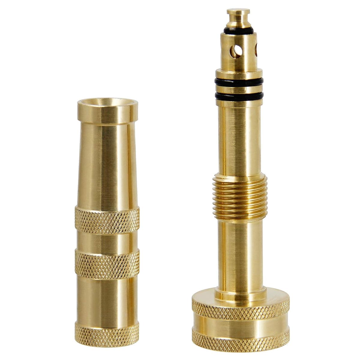 Biswing Brass Hose Nozzles, Heavy-Duty Brass Adjustable Twist Hose Nozzle, 2 Pack (4"), VI3432 - detail image 4