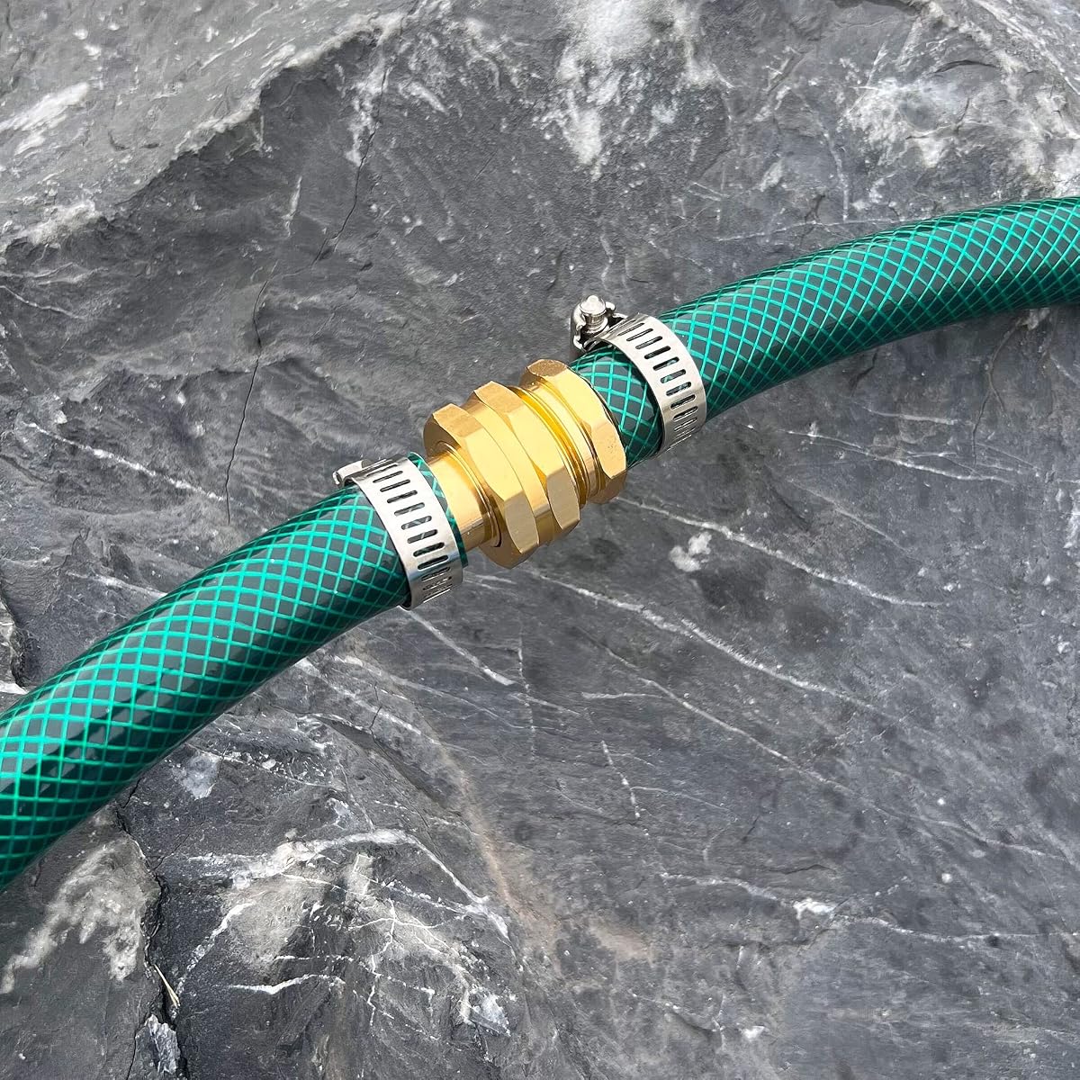 Biswing Garden Hose Repair Connector with Stainless Steel Clamps, 5/8" Barb x 3/4" GHT Thread Aluminum Water Hose Pipe Repair Kit, Female and Male Hose Connectors, 4 Pack - detail image 5